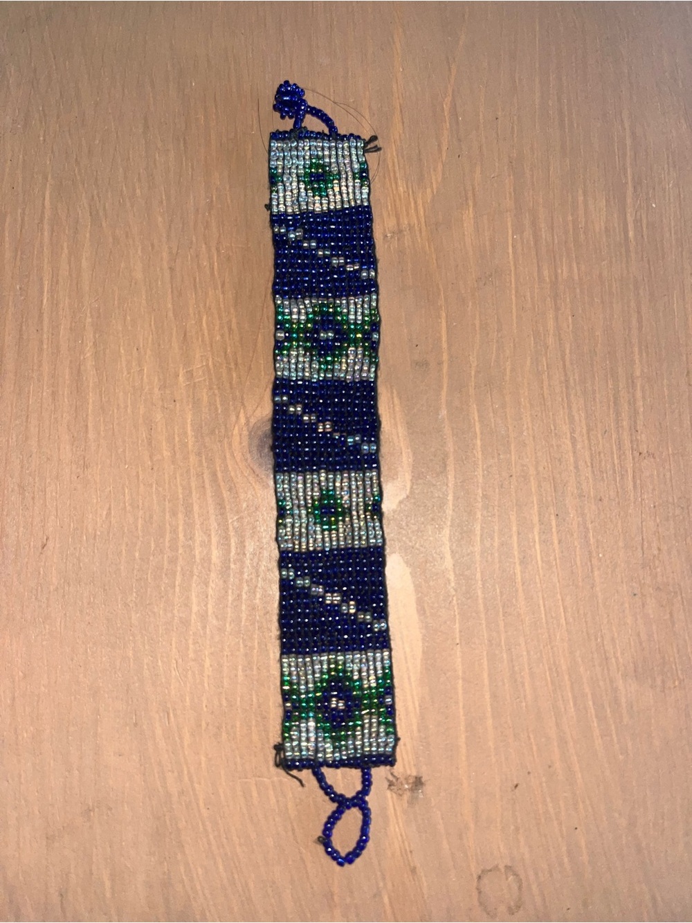 Beaded handmade vintage bracelet new 1990 boho handcrafted ooak gorgeous unisex